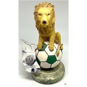 Leão c/Bola e Galhardete c/Caixa Sporting CP 23cms