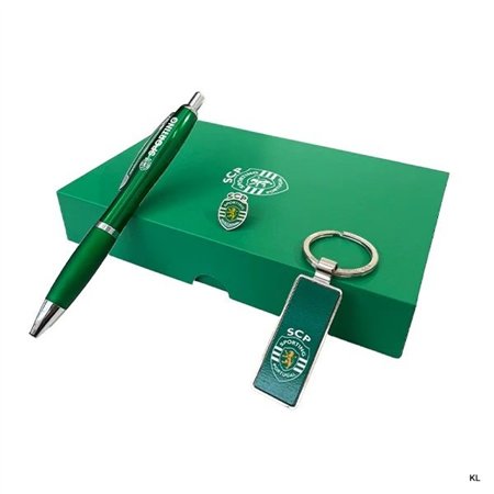 Conjunto Sporting CP Esf.+Porta chave +Pin