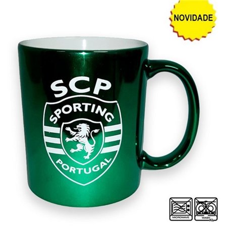 Caneca Sporting CP cor metálica