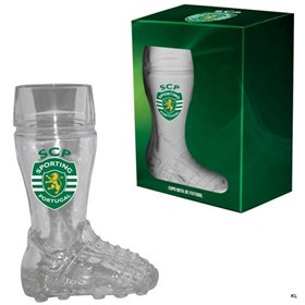 Caneca Sporting CP Bota em Vidro