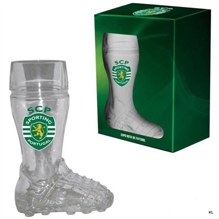 Caneca Sporting CP Bota em Vidro