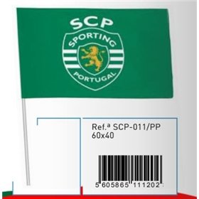 Bandeira c/Pau Sporting CP 40x60cms