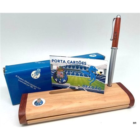 Estojo Madeira FCPorto Esf.+ Porta Cartoes