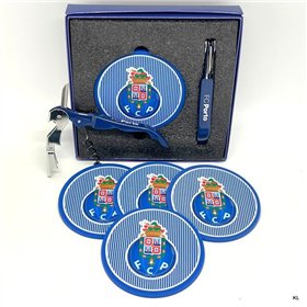 Conjunto Bases p/Copos + Saca Rolhas FC Porto