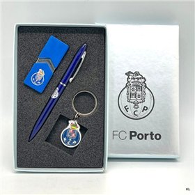 Conjunto Esferográfica+ Isqueiro+P. Chave FC Porto