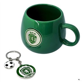 Conjunto Caneca com Badge + Porta Chaves Sporting CP