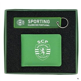 Conjunto Sporting CP Porta Chave+Carteira
