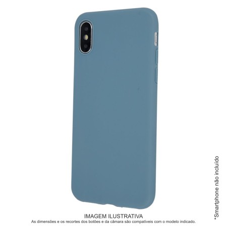Capa Tpu Anti-Choque Cinza Azul P/ Iphone Xs Max
