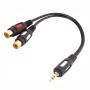 Cabo Jack 3.5Mm Macho St / 2-Rca Fêmea 0.2M