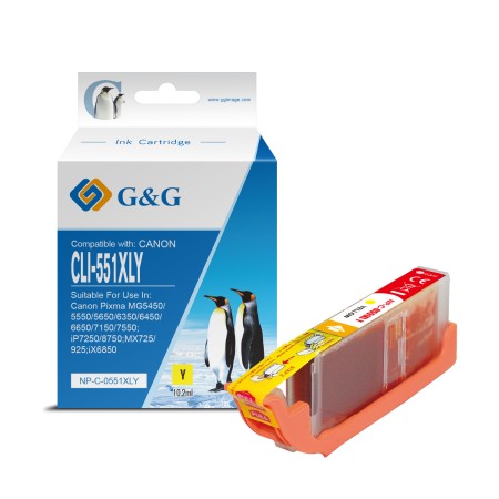 Canon CLI551XL Tinteiro Amarelo - G&G