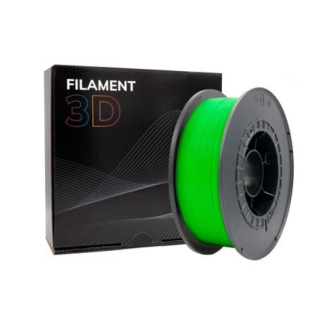 Filamento 3D PLA, Diâmetro 1.75mm, Bobina 1kg, Verde Fluorescente - Compatível
