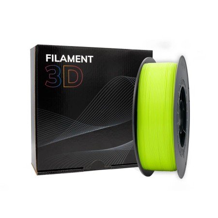 Filamento 3D PLA, Diâmetro 1.75mm, Bobina 1kg, Amarelo Fluorescente - Compatível
