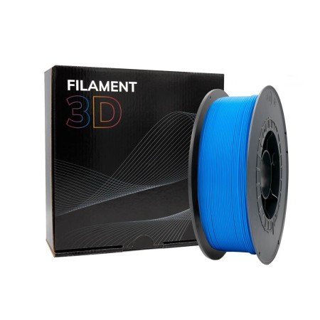 Filamento 3D PLA, Diâmetro 1.75mm, Bobina 1kg, Azul Claro - Compatível