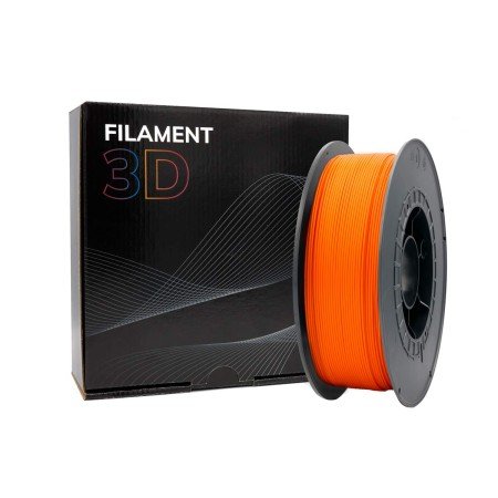 Filamento 3D PLA, Diâmetro 1.75mm, Bobina 1kg, Laranja - Compatível
