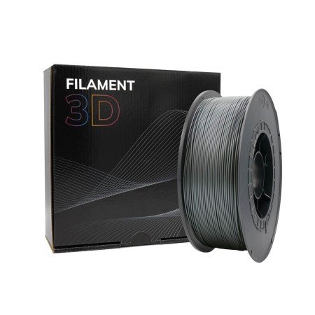 Filamento 3D PLA, Diâmetro 1.75mm, Bobina 1kg, Prateado - Compatível