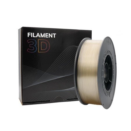 Filamento 3D PLA, Diâmetro 1.75mm, Bobina 1kg, Transparente - Compatível