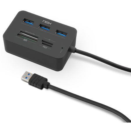 Nox USB Hub com leitor de cartão Um completo USB 3