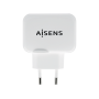 Carregador USB Aisens 17W 5V 3.4A 2Xusb Com Controle Ai Branco