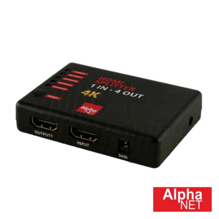 Distribuidor Comutador Hdmi 1 Entrada 4 Saídas Alphanet