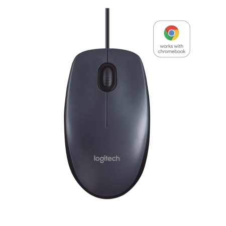 Logitech B100 USB Rato Preto