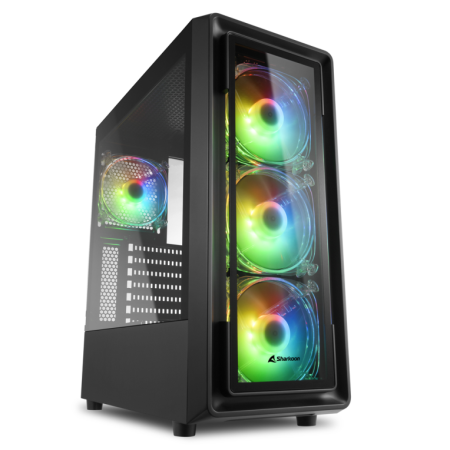 Sharkoon Tk4 Rgb Atx Box 2Xusb3.0 1Xusb2.0 Sem Fonte Preta