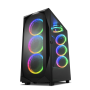 Caixa Sharkoon Rev300 2Xusb3.0 Rgb Atx Sem Fonte Preta