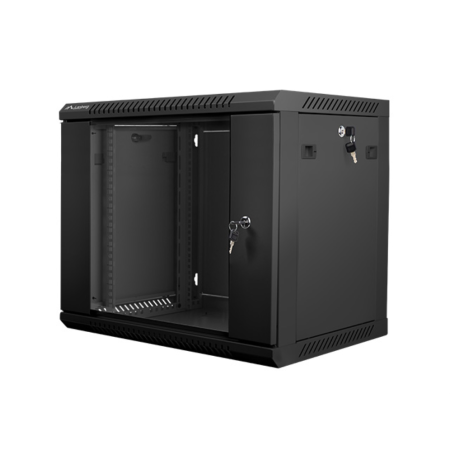 Armário Lanberg 9U 600X450X512 Rack Auto Montagem 19 até 60 Kg Preto