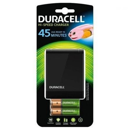Carregador de bateria Duracell CEF27EU-EU/ capacidade 2 baterias/AA e AAA