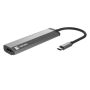 Adaptador Natec Fowler Slim USB-C 2Xusb 3.0, HDMI 4K, USB-C Pd