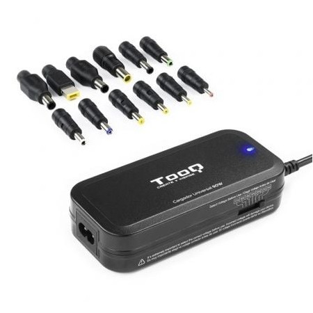 Carregador Portátil TooQ TQLC-90BS02M/ 90W/ Manual/ 12 Conectores/ Voltagem 15-24V/ 1 USB