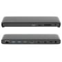 USB Type-C 2-Power Dock DOC0117A/ 4xUSB/ 1xUSB Type-C/ 2xHDMI/ 1xDisplayPort/ 1xAudio/ 1xRJ45/ 1xSD Card Reader/ Cinza