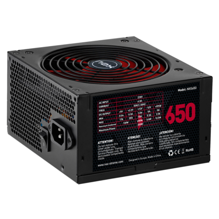 Fonte de alimentação Nox Nx650 650W Atx Preto