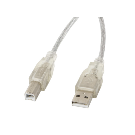 Cabo Lamberg USB 2.0 USB-A Macho para USB-B Macho 1,8 M Ferrite Transp
