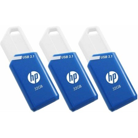 Pacote USB 3.1 HP 32Gb X755W Com 3 Blue