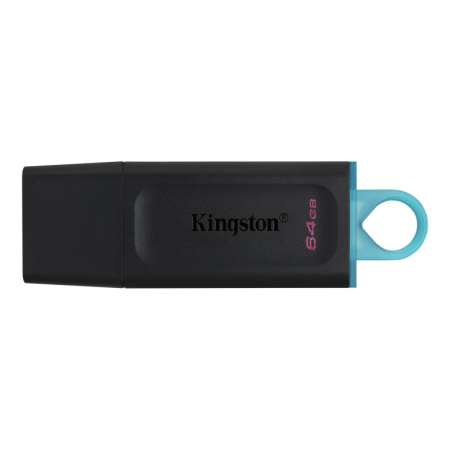 USB 3.2 Kingston 64 Gb Datatraveler Exodia preto/turquesa