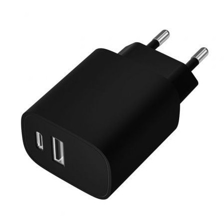 Leotec LECSPH20W2K/ 1x USB tipo C/ 1x USB/ carregador de parede 20W