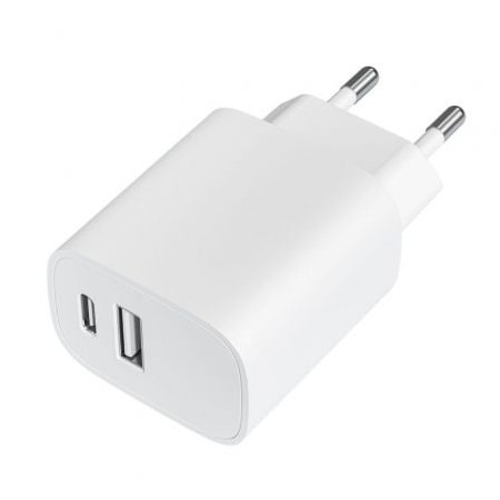 Leotec LECSPH20W2W/ 1x USB tipo C/ 1x USB/ carregador de parede 20W