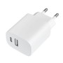 Leotec LECSPH20W2W/ 1x USB tipo C/ 1x USB/ carregador de parede 20W