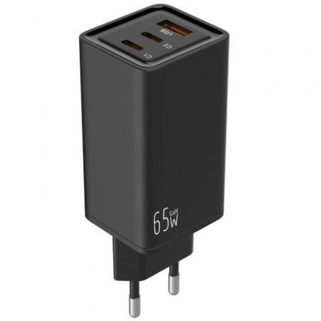 Leotec Universal Charger LECSPH65W3K/ 2x USB tipo C/ 1x USB/ 65W