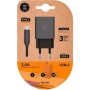 Tech One Tech TEC2423/ 2 carregadores de parede USB + cabo USB tipo C/ 2,4 A/ preto