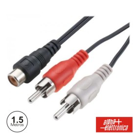 Cabo Rca 2 Macho /1Rca Fêmea 1.5M