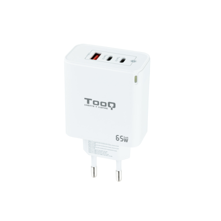 Carregador de parede Tooq Gan 2USB-C Pd USB-A Qc 65W