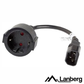 Cabo Alimentação Iec / Schuko Fêmea 20Cm Lanberg