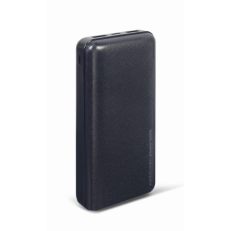 Powerbank Gembird 20000Mah 1X Microusb A 2X USB-A Preto