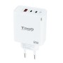 Carregador de parede TooQ TQWC-GANQC2PD65WT/ 2xUSB Tipo-C/ 1xUSB/ 65W