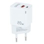 Carregador de parede TooQ TQWC-QCPD20WT/ 1xUSB tipo C/ 1x USB/ 20W/ Branco