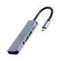 Adaptador multiporta USB tipo C 5 Em 1 Hub HDMI Pd Áudio estéreo