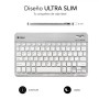 SUBBLIM Bluetooth Smart Keyboard BT Keyboard Silver