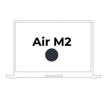 Apple Macbook Air 13,6"/ M2 CPU de 8 núcleos/ SSD de 8 GB/ 512 GB/ GPU de 10 núcleos/ Preto meia-noite