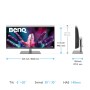 Benq PD3420Q 86,4 cm (34") 3440 x 1440 pixels Quad HD LED cinza